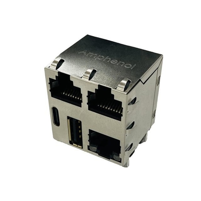 RJE7G588130112 Konektor Jack Kombo Modular Konektor 8POS Konektor Kombinasi