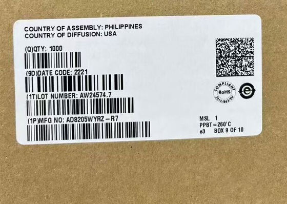 AD8205WYRZ Chip Sirkuit Terpadu Suplai Tunggal Penguat Perbedaan Sistem 42 V