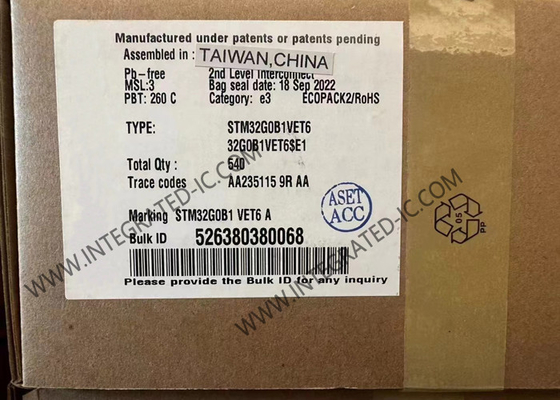 ARM Mikrokontroler IC STM32G0B1VET6 32-LQFP Mikrokontroler Arus Utama 64MHz