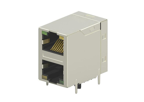 2301997-7 Konektor RJ45 Konektor 2-Port Konektor Modular Industri RJ45 Mag Jack