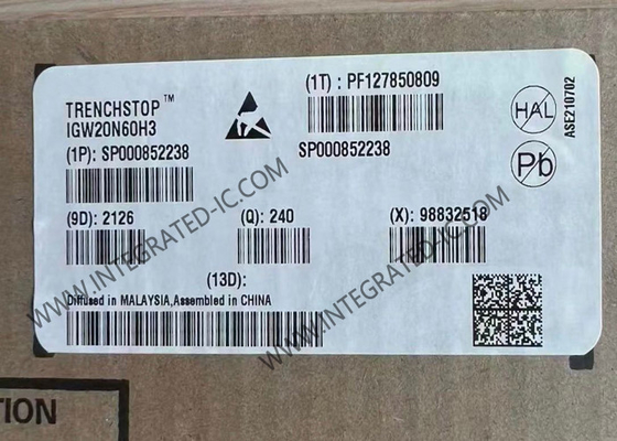 IGW20N60H3 Integrated Circuit Chip Kecepatan Tinggi 600V 20A IGBT Transistor TO-247-3