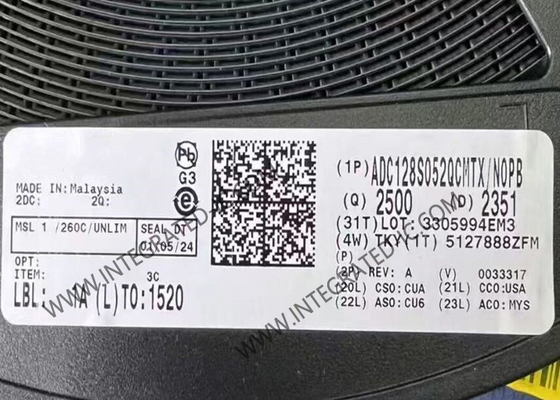 ADC128S052QCMTX Integrated Circuit Chip 12-Bit Analog Untuk Digital Konverter TSSOP-16