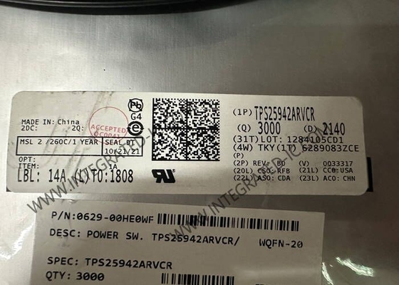 Tps25942arvcr chip sirkuit terintegrasi 5a sekering elektronik wqfn-20 power power mux