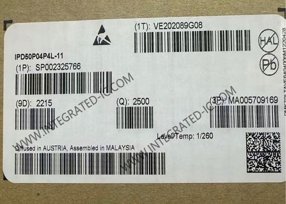IPD50P04P4L-11 Integrated Circuit Chip P-Channel 10.6mΩ OptiMOSTM-P2 Transistor MOSFET Otomotif