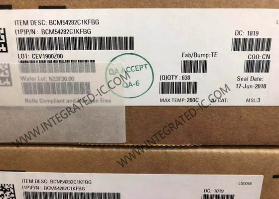 BCM54282C1KFBG Ethernet IC Octal-Port Gigabit Ethernet Transceiver Dengan Antarmuka QSGMII