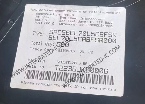 Mikrokontroler MCU Chip SPC56EL70L5CBFSR Mikrokontroler Arsitektur Daya 32-bit