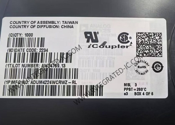 ADUM4224WCRWZ Integrated Circuit Chip 5kVrms Pengemudi Gerbang Half-Bridge yang Terisolasi