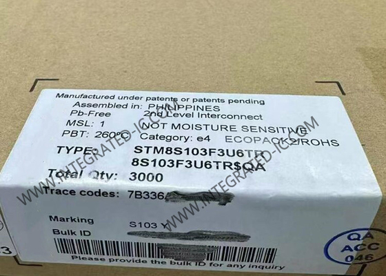 STM8S103F3U6TR Mikrokontroler MCU 8-Bit Mikrokontroler IC 16MHz MCU tertanam