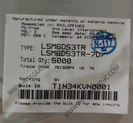 LSM6DS3TR Sensor IC 1.25mA 6-Axis iNEMO Inertial Measurement Unit Paket LGA-14L