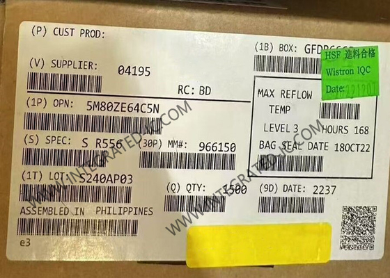 5M80ZE64C5N Field Programmable Gate Array 1.8V 152MHz Perangkat Logika Komplek yang Dapat Diprogram QFP-64