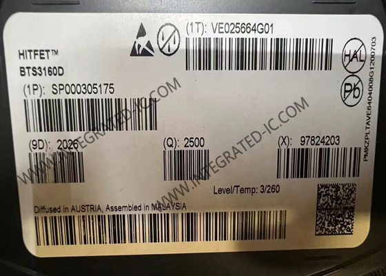 BTS3160D Chip Circuit Terpadu 10Ω sakelar daya smart slow switch sisi rendah ke-252-5