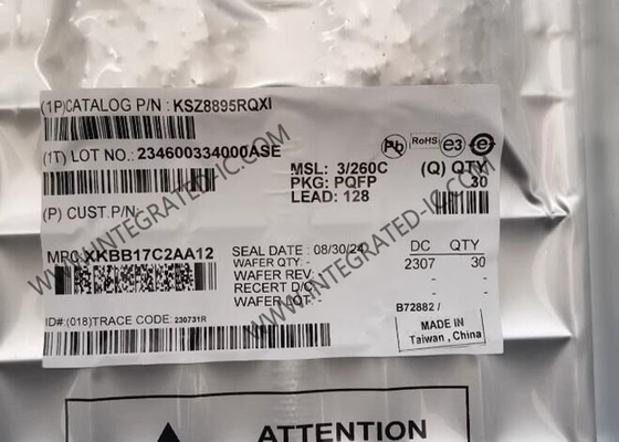 5Port Sirkuit Terpadu Chip KSZ8895RQXI KSZ8895 Managed Ethernet Switch IC
