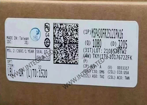 MSP430FR2512IPW16 Mikrokontroler MCU Sensor Sentuh Kapasitif Mikrokontroler Sinyal Campuran