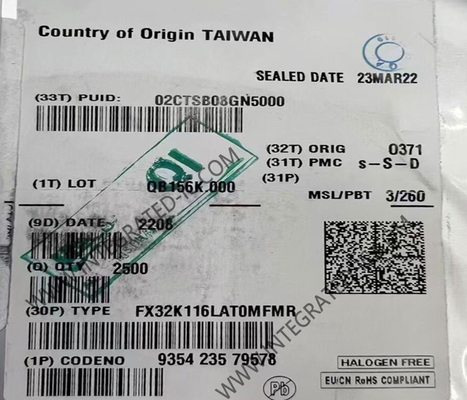 FX32K116LAT0MFMR Mikrokontroler MCU 48 MHz Mikrokontroler Otomotif Paket QFN-32