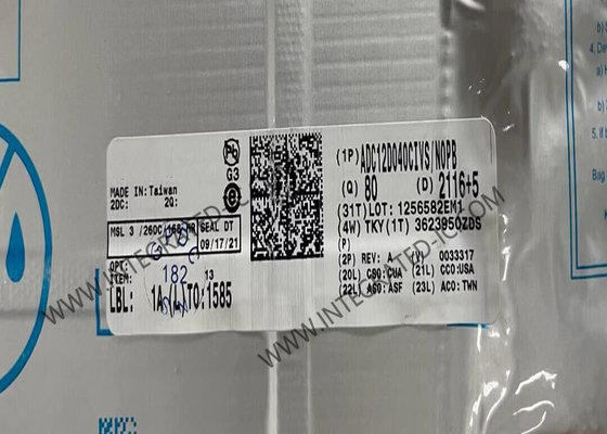 ADC12D040CIVS Integrated Circuit Chip 12-Bit Analog Untuk Digital Converter TQFP-64