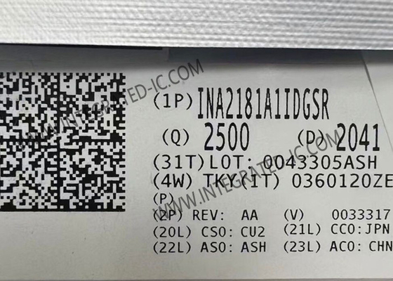 INA2181A1IDGSR Chip Sirkuit Terpadu 350kHz Amplifier Sensor arus Bidirectional