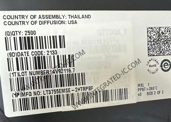 LT3755EMSE-2 Integrated Circuit Chip 4.5V hingga 40V LED Controllers MSOP-16 Packge