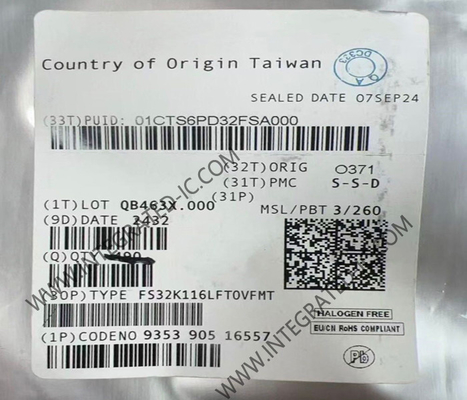 Mikrokontroler MCU FS32K116LFT0VFMT IC Arm Single-Core Cortex-M0+ S32K Microcontroller IC
