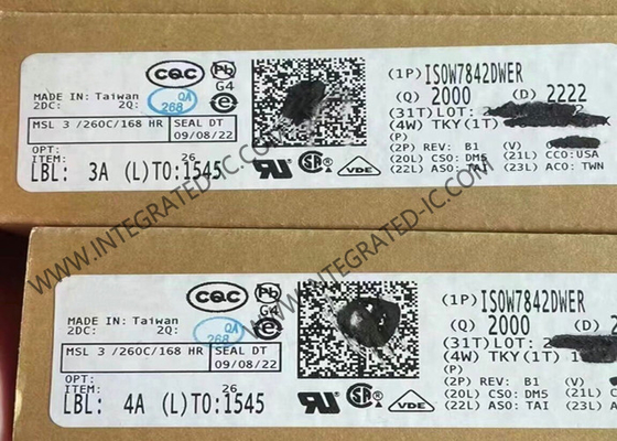 Isow7842dwer chip sirkuit terintegrasi 5000vrms quad channel isolator digital soic16