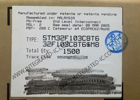 STM32F103C8T6 Mikrokontroler MCU 72MHz 32Bit Single Core Mikrokontroler IC LQFP48