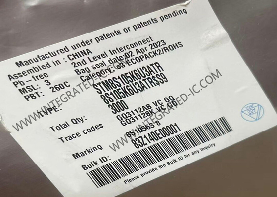STM8S105K6U3ATR Mikrokontroler MCU 16MHz Garis Akses Mainstream 8-Bit STM8S MCU 32-UFQFN