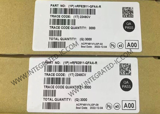 NRF52811-QFAA-R BT IC 2.4GHz Low Energy BT 5.4 SoC QFN48 BT 5.4 Sistem pada Chip
