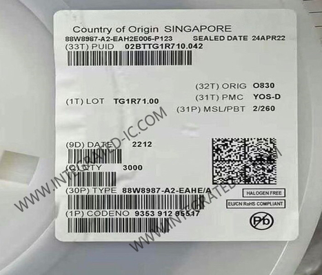 88W8987-A2-AEHE Modul Komunikasi Nirkabel Sangat Terpadu 2.4/5 GHz Dual-Band Wi-Fi 5 dan BT Single-Chip Single