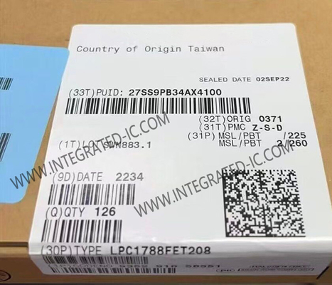 Mikrokontroler MCU LPC1788FET208 ARM CORTEX-M3 IC Mikrokontroler Inti Tunggal