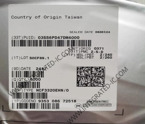 Chip sirkuit terintegrasi NCF3320EHN 13.56MHz Reader Otomotif Tanpa Kontak IC HVQFN-32