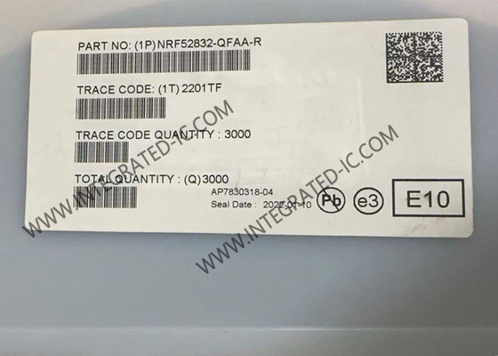 BT IC NRF52832-QFAA Smart 2.4GHz Multiprotocol RF System On Chip Paket 48-VFQFN