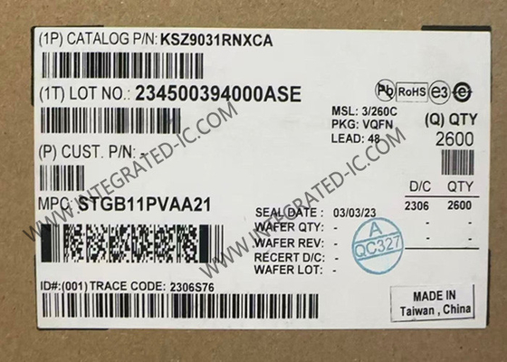 KSZ9031RNXCA Ethernet IC Gigabit Ethernet Transceiver QFN48 Triple Speed Ethernet PHYs