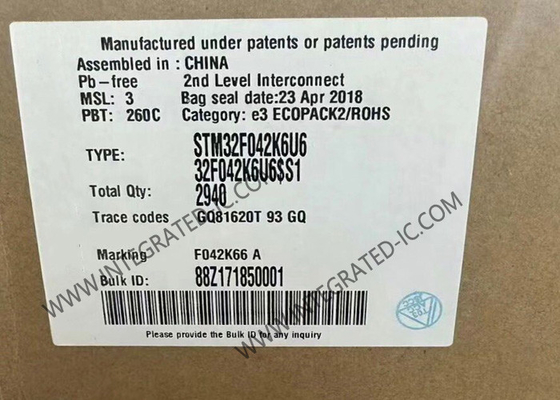 STM32F042K6U6 Microcontroller MCU 32Bit Single Core MCU 48MHz MCU tertanam