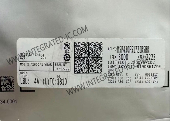 MSP430F5172IRSBR Mikrokontroler MCU 16Bit MCU 25MHz Mikrokontroler Sinyal Campuran