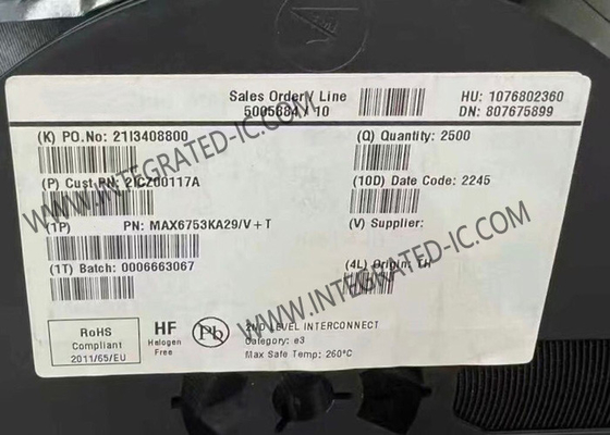 MAX6753KA29 Integrated Circuit Chip μP Reset Circuits dengan Reset/Watchdog Timeout Delay yang disesuaikan dengan Kondensator