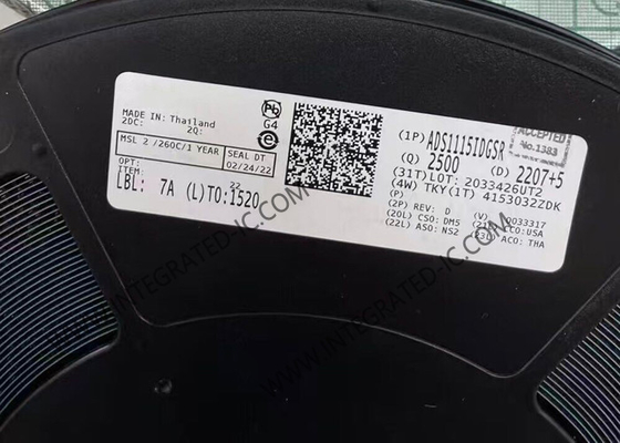 ADS1115IDGSR CRIP Sirkuit Terpadu Analog ke Digital Converter 16bit Delta Sigma ADC