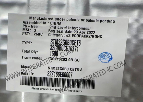 STM32G0B0CET6 32-Bit Single-Core 64MHz 512KB IC Mikrokontroler Tertanam