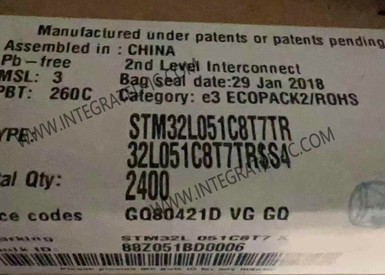Mikrokontroler MCU STM32L051C8T7 32 MHz CPU Single-Core Lengan Tertanam Cortex-M0