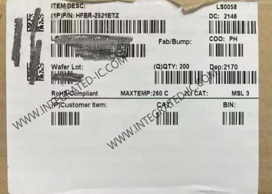 HFBR-2521ETZ Kecepatan Data 5 MBd 660 Nm Panjang Gelombang Rentang Suhu Diperpanjang Penerima Serat Optik Chip Sirkuit Terpadu