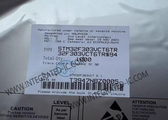 STM32F303VCT6 Mikrokontroler MCU 72MHz MCU tertanam LQFP-100 ARM Mikrokontroler