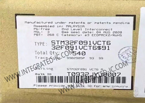 STM32F091VCT6 Microcontroller MCU 32-Bit 48MHz ARM Cortex-M0 MCU tertanam