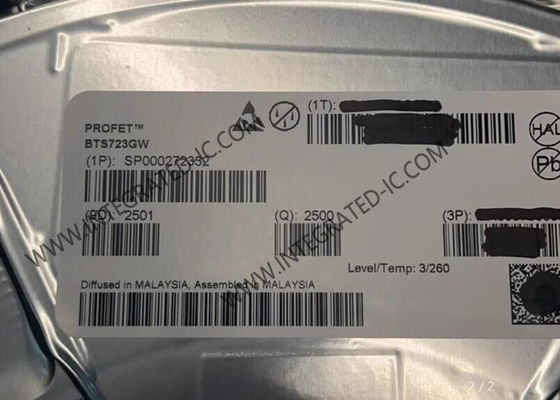 Sirkuit Terpadu BTS723GW IC Chip 7V hingga 58V Sakelar Daya Sisi Tinggi Cerdas dengan 2 Output dan Arus 2.9 A