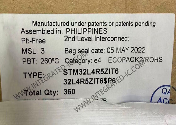 Mikrokontroler STM32L4R5ZIT6 MCU 32-Bit Single-Core dengan Memori Flash 2MB dan Paket 144-LQFP