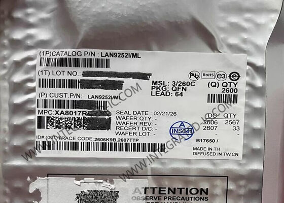 LAN9252I/ML Ethernet IC EtherCAT Slave Controller Untuk Aplikasi Industri QFN-64