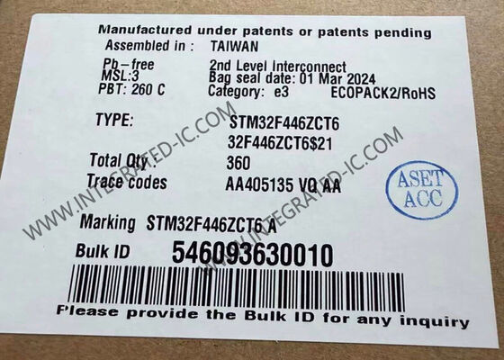 STM32F446ZCT6 Mikrokontroler MCU 3.3V dengan 128K x 8 RAM dalam Paket 144-LQFP