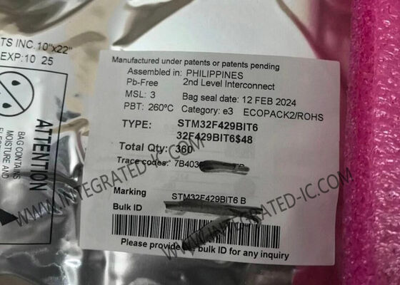 STM32F429BIT6 Mikrokontroler MCU 32Bit Single Core 180MHz dalam Paket LQFP208