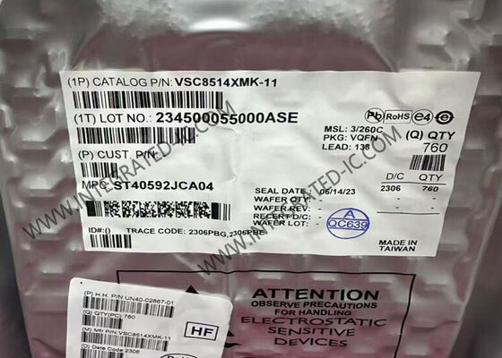 VSC8514XMK-11 IC Ethernet Transceiver Gigabit Ethernet 4-Port Daya Rendah dalam Paket VQFN-138