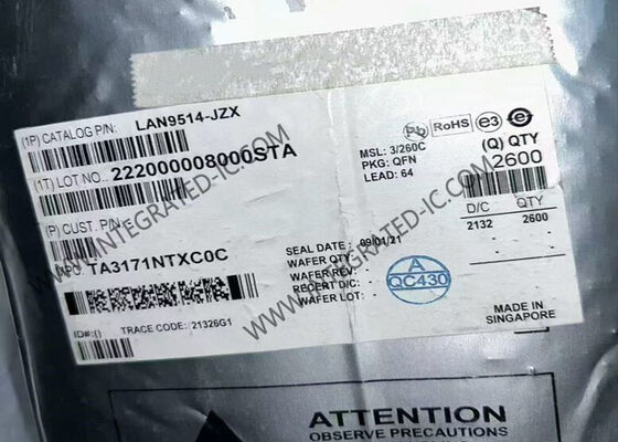 LAN9514-JZX IC Ethernet Berkinerja Tinggi Pengontrol Jembatan Ethernet