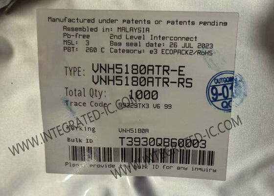 VNH5180ATR Integrated Circuit Chip Power MOSFET Pengemudi Motor Paralel